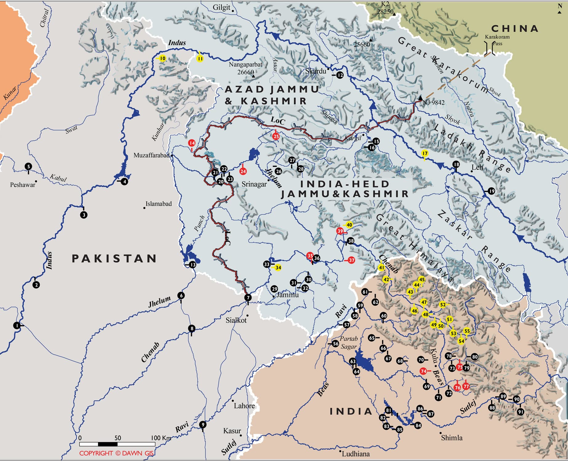 Indian Dams in Kashmir